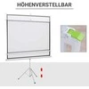 HOMCOM projektoriaus ekranas su stovu, 4:3 projekcijos plotas, 84 colių sulankstomas ekranas 171 x 131 cm, reguliuojamo aukščio ekranas namams, mokyklai, susitikimams