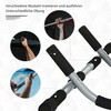 "HOMCOM Pull-up bar" daugiafunkcinis treniruočių laikiklis, durų strypas, pagamintas iš plieno ir putplasčio, juodas+pilkas, 92x40x17cm