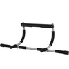 "HOMCOM Pull-up bar" daugiafunkcinis treniruočių laikiklis, durų strypas, pagamintas iš plieno ir putplasčio, juodas+pilkas, 92x40x17cm