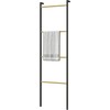 Homcom Rankšluosčių kopėčios 49 x 167,5 cm Rankšluosčių laikiklis su 4 strypais, taupantis vietą, skirtas rankšluosčiams, drabužiams, antklodėms, laikraščiams, plienas, juodas