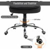 Homcom Rašomoji kėdė, pasukama 360° kampu, ergonomiška, su supimo funkcija, reguliuojamo aukščio, juodas, 64x75x111-121 cm