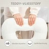 HOMCOM Rašomojo stalo kėdė Biuro kėdė Pasukama namų biuro kėdė su širdelės formos atlošu, be porankio Reguliuojamo aukščio pliušinė meškiuko tualetinė kėdė, balta