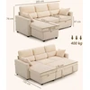 HOMCOM Reguliuojama sofa-lova, L formos svečių sofa su miegojimo funkcija, daiktadėže, pagalvėlėmis, skirta svetainei, svečių kambariui, smėlio spalvos