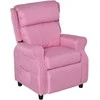 HOMCOM Reguliuojama vaikiška sofa su atrama kojoms Jaukus 3-5 metų vaikiškas fotelis, rožinės spalvos, 58x53x70 cm, idealiai tinka berniukams ir mergaitėms