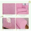 HOMCOM Reguliuojama vaikiška sofa su atrama kojoms Jaukus 3-5 metų vaikiškas fotelis, rožinės spalvos, 58x53x70 cm, idealiai tinka berniukams ir mergaitėms