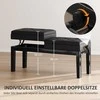 HOMCOM reguliuojamas pianino suoliukas su daiktadėže, pianino kėdė, atlaikanti iki 220 KG, dirbtinė oda, juoda, 105 x 37 x 48-58 cm
