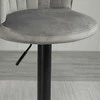 Homcom Reguliuojamo aukščio 2 baro kėdžių rinkinys - pilka 51,5x 57,5 x 93-114,5 cm