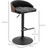 Homcom Reguliuojamo aukščio 2 baro kėdžių komplektas 48 x 49,5 x 76-96 cm