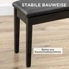 Homcom Reguliuojamo aukščio fortepijoninė taburetė su paslėpta daiktadėže - juoda 75 x 35 x 49 cm