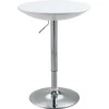HOMCOM reguliuojamo aukščio modernus baro stalas - baltas Ø61 x 76-97 cm