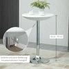 HOMCOM reguliuojamo aukščio modernus baro stalas - baltas Ø61 x 76-97 cm