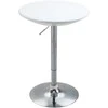 HOMCOM reguliuojamo aukščio modernus baro stalas - baltas Ø61 x 76-97 cm