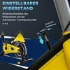 HOMCOM reguliuojamo aukščio treniruoklis treniruoklis su diržine pavara LCD ekranas plienas ABS 50x100x101-113 cm
