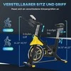 HOMCOM reguliuojamo aukščio treniruoklis treniruoklis su diržine pavara LCD ekranas plienas ABS 50x100x101-113 cm