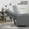 "HOMCOM Relax" fotelis, televizoriaus fotelis su atsilenkimo funkcija, lino išvaizdos televizoriaus fotelis, minkštas atlošiamas fotelis su kišeninių spyruoklių šerdimi, atlošiamas fotelis su 150 kg keliamąja galia, skirtas svetainei, pilkos spalvos