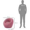 Homcom Rožinis fotelis, sukamasis poilsio krėslas 120 kg