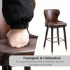 HOMCOM baro kėdžių rinkinys, 2 vnt., elegantiška baro kėdė su kojų atrama ir atlošu, bistro kėdė, valgomojo kėdė, PU oda, ruda, 52x53x101 cm