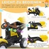 HOMCOM sėdimas ekskavatorius, vaikiškas traktorius su kaušu 3 metų vaikams, paspiriamas automobilis, 114x41x54 cm
