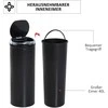 HOMCOM 50L sensorinė šiukšliadėžė, automatinė atliekų dėžė, nerūdijančio plieno virtuvinė šiukšliadėžė, infraraudonųjų spindulių jutiklis, juoda, nerūdijantis plienas