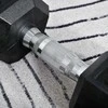 HOMCOM šešiakampių hantelių rinkinys 2 2x10 kg ketaus guma dengtos juodos spalvos