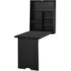 HOMCOM Sieninis sulankstomas rašomasis stalas Kompiuterinis stalas su lenta 60x94.5x147cm