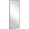 Homcom Sieninis veidrodis 125x45cm su mediniu rėmu, natūralus