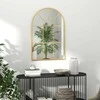 HOMCOM Sieninis veidrodis Langų veidrodis 91 x 60 cm Dekoratyvinis veidrodis su metaliniu rėmu Kabantis veidrodis svetainei, miegamajam, auksinis |
