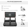 HOMCOM Sissy pritūpimų pritūpimų kelio lenkimo treniruoklis kojų pilvo treniruoklis 3in1 reguliuojamas iki 120 kg plieno juodas 50x97x44,5-56,5 cm