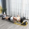 HOMCOM Sissy Squat pritūpimų treniruoklis, kojų, pilvo ir sėdmenų treniruoklis, 3-viename, reguliuojamas iki 120 kg, plieno, geltonas/juodas, 50 x 97 x (44,5–56,5) cm