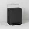 HOMCOM šiukšliadėžė 2 x 25 l, su pedalu, atliekų konteineris su vidiniais kibirais, skirta svetainei, biurui, nerūdijantis plienas, 47,7 x 37,5 x 56 cm