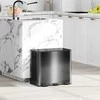 HOMCOM šiukšliadėžė su 3 x 20 L skyriais, dezodoranto dangtis, atsparus pirštų atspaudams, švelnus uždarymas, nuimamas, juodas
