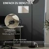 "HOMCOM" Šiuolaikinis juodo metalo stalinis šviestuvas su 180 cm laidu ir gaubtu - 64 x 38 x 163,5 cm