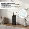 HOMCOM Skėčių laikiklis Skėčių laikiklis su 4 kabliukais, nuimamas vandens surinkimo dėklas Dekoratyvinis skėčių, skėčių ir lazdų laikiklis Plieninis 15,5 x 15,5 x 49 cm Juodas