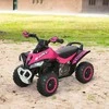 HOMCOM Šliaužimo automobilis Vaikų transporto priemonė Pedalinis automobilis Šviesos muzika 18-36 mėnesių Plastikinis plienas Rožinis 67.5x38x44cm