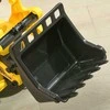 HOMCOM Slide car vaikiška ekskavatoriaus sėdynė ekskavatorius su daiktadėže ir rageliu, ratu, geltona+juoda