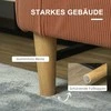 HOMCOM Sofa 2 sėdimų vietų maža sofa su porankiu, daiktadėžė, šiuolaikiška minkšta sofa, medinės kojos, pagalvėlės, svetainės sofa, miegamasis, 117 x 63 x 79 cm, rausva