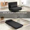 Homcom Sofa-lova, 2-in-1 sofa su lovos funkcija, dekoratyvinės pagalvėlės, sulankstomas fotelis su reguliuojamu atlošu, lininės išvaizdos, iki 350 kg, juoda