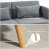 HOMCOM Sofa-lova, 2 vietų sulankstoma lova su lovos funkcija, 2 pagalvėlės, 3 vietų minkšta sofa su reguliuojamu atlošu, lininės išvaizdos, skirta svetainei, miegamajam, 170 x 83 x 80 cm, pilka