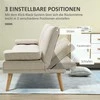 Homcom Sofa-lova, 3 vietų sofa su atlenkiamu staliuku iki 250 kg