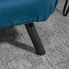 HOMCOM Sofa lova Atpalaiduojamasis fotelis Lovos funkcija Išskleidžiama sofa Aksominės pagalvėlės Reguliuojamas atlošas Mėlyna 102x73x81cm