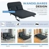 HOMCOM Sofa lova Sofa lova su reguliuojamu atlošu, minkštasuolis, 2 vietų sofa su miegojimo funkcija, aksomo išvaizdos, porankis, sofa svetainei, miegamajam, juoda