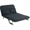 HOMCOM Sofa lova Sofa lova su reguliuojamu atlošu, minkštasuolis, 2 vietų sofa su miegojimo funkcija, aksomo išvaizdos, porankis, sofa svetainei, miegamajam, juoda