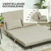 HOMCOM Sofa lova Sofa su miegamąja funkcija 130 X 78 cm Sofa su juosmens pagalvėle, aksomo išvaizdos, reguliuojamas atlošas, skirta svetainei, miegamajam, smėlio spalvos
