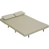 HOMCOM Sofa lova Sofa su miegamąja funkcija 130 X 78 cm Sofa su juosmens pagalvėle, aksomo išvaizdos, reguliuojamas atlošas, skirta svetainei, miegamajam, smėlio spalvos