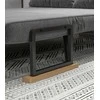 HOMCOM sofa lova su patalynės dėže, sofa su miegojimo funkcija, aksominės išvaizdos sofa su nugaros pagalvėlėmis, tamsiai pilka, 102 x 73 x 81 cm