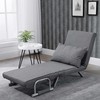 Fotelis HOMCOM Sofa-lova su porankiu 65x69x80 cm, "3-in-1" sofa-lova, lova svečiams, šezlongas, į liną panašus poliesteris, pilka