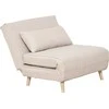 HOMCOM Sofa lova viengulė, sulankstoma sofa su reguliuojamu atlošu, šiaurietiška, lino imitacija
