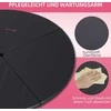 HOMCOM šokių kilimėlis, Ø 150 cm ilgio šokių kilimėlis, 5 cm storio šokių kilimėlis, sulankstomas apsauginis kilimėlis, nešiojamasis fitneso kilimėlis, amortizuojantis apsauginis kilimėlis, gimnastika, joga, juodas