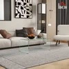 HOMCOM Stabilus stiklinis kavos staliukas, vientisas dizainas, paprastas ir modernus, 80 x 45 x 35 cm, Skaidrus