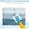 HOMCOM vaikiška daiktadėžė su dangčiu, stalčių spintelė žaislams, žaislų organizatorius, vaikiški baldai 3-6 metų vaikams, mėlyna
